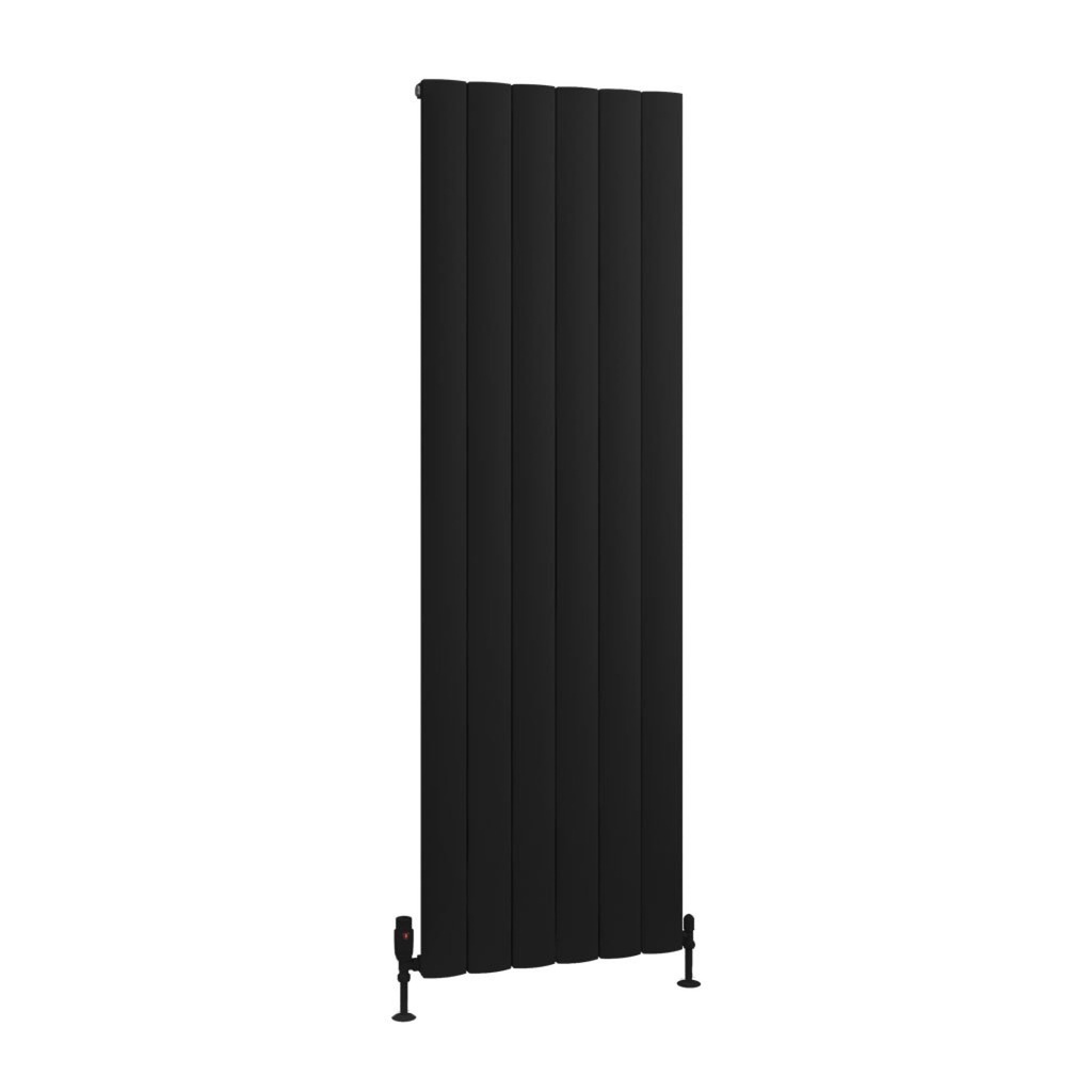 Tordino 1800 x 565mm Aluminium Radiator - Matt Black