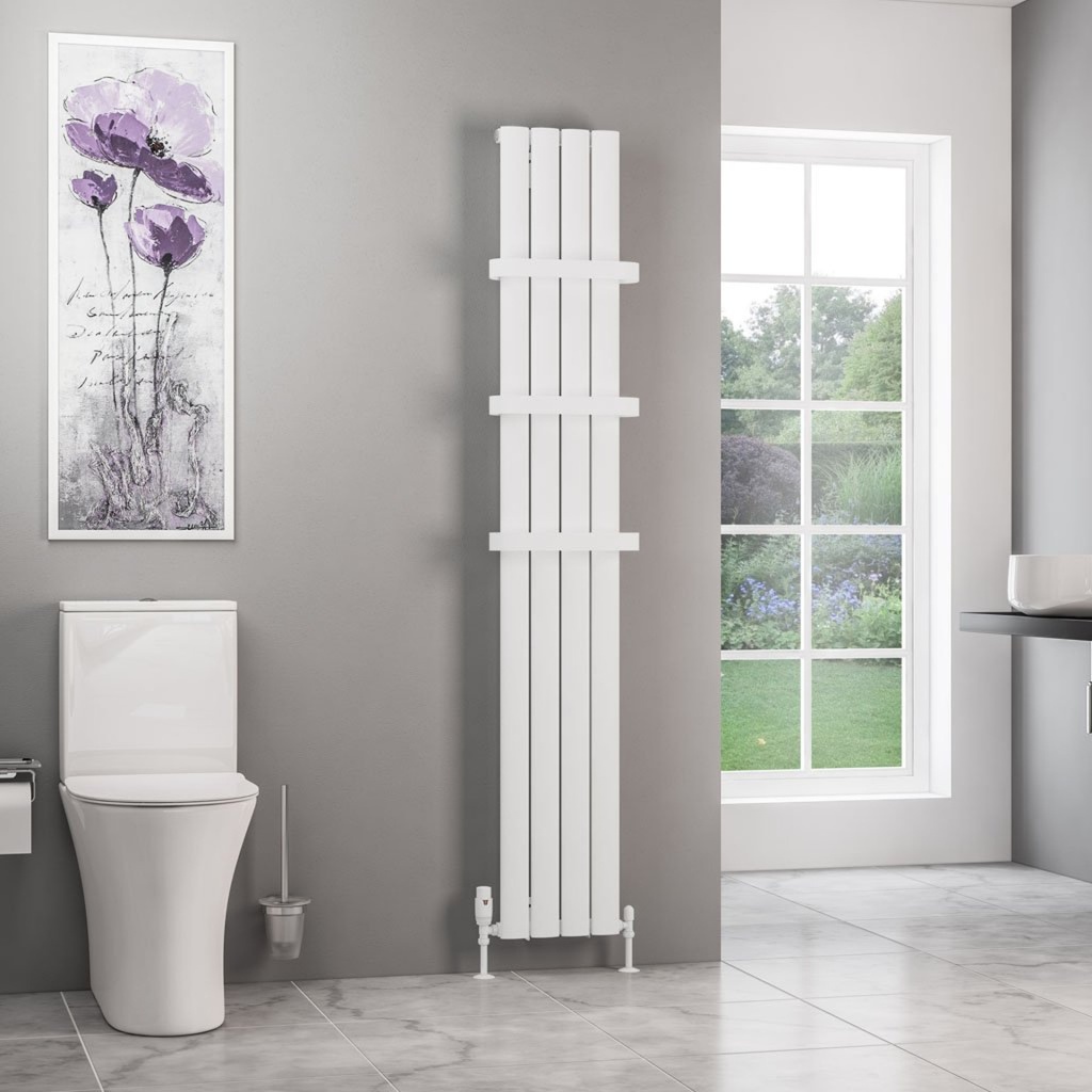 Sandhurst 1800 x 275mm Aluminium Radiator - Matt White