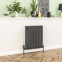 Sandhurst 600 x 485mm Aluminium Radiator - Matt Anthracite
