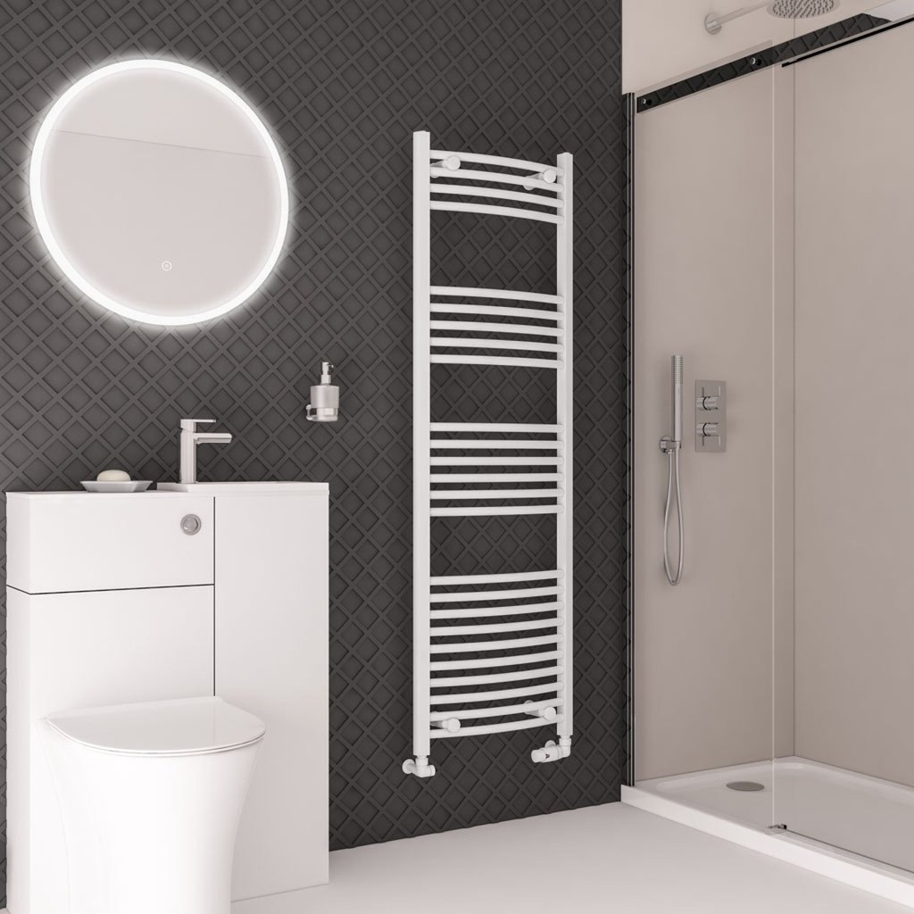 Wingrave Curved Multirail 1600 x 500mm - Gloss White