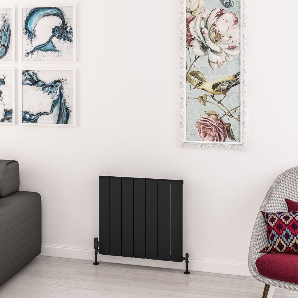[89.0778] Withington 600 x 660mm Aluminium Radiator - Matt Black
