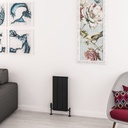 Withington 600 x 280mm Aluminium Radiator - Matt Black