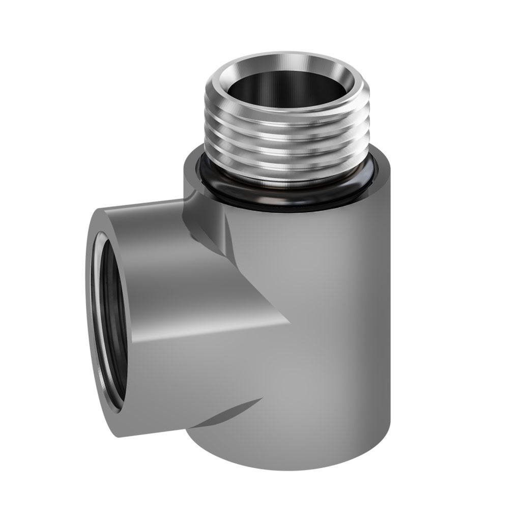 Dual Fuel Elbow - Chrome