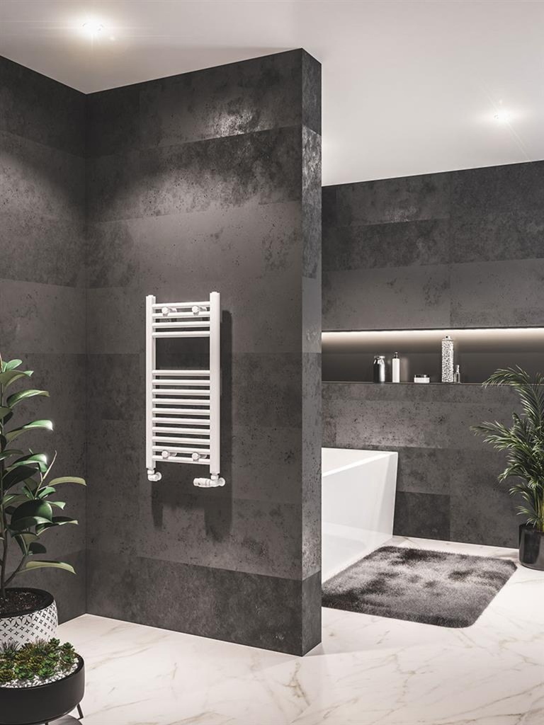 Westward 800 x 400mm Straight Multirail - Gloss White