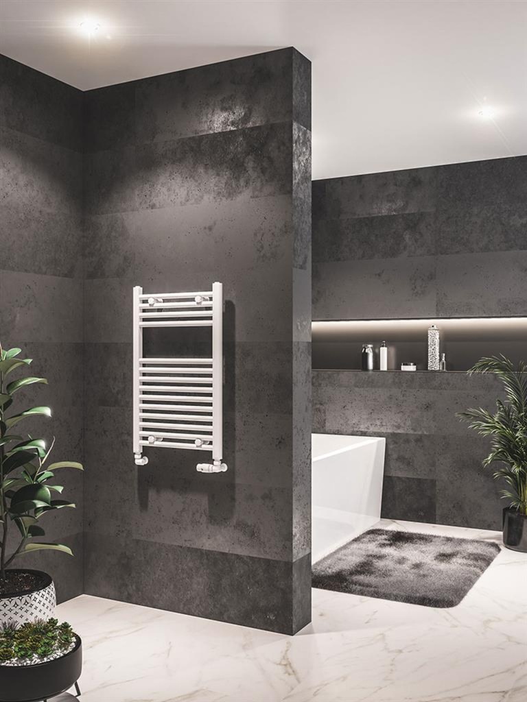 Westward 800 x 500mm Straight Multirail - Gloss White