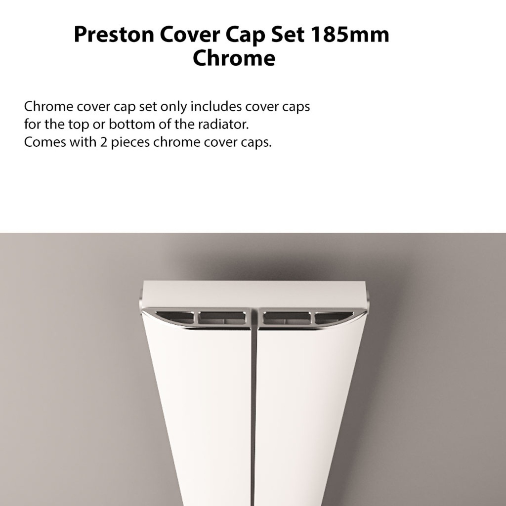 Preston Cover Cap Set 185mm - Chrome
