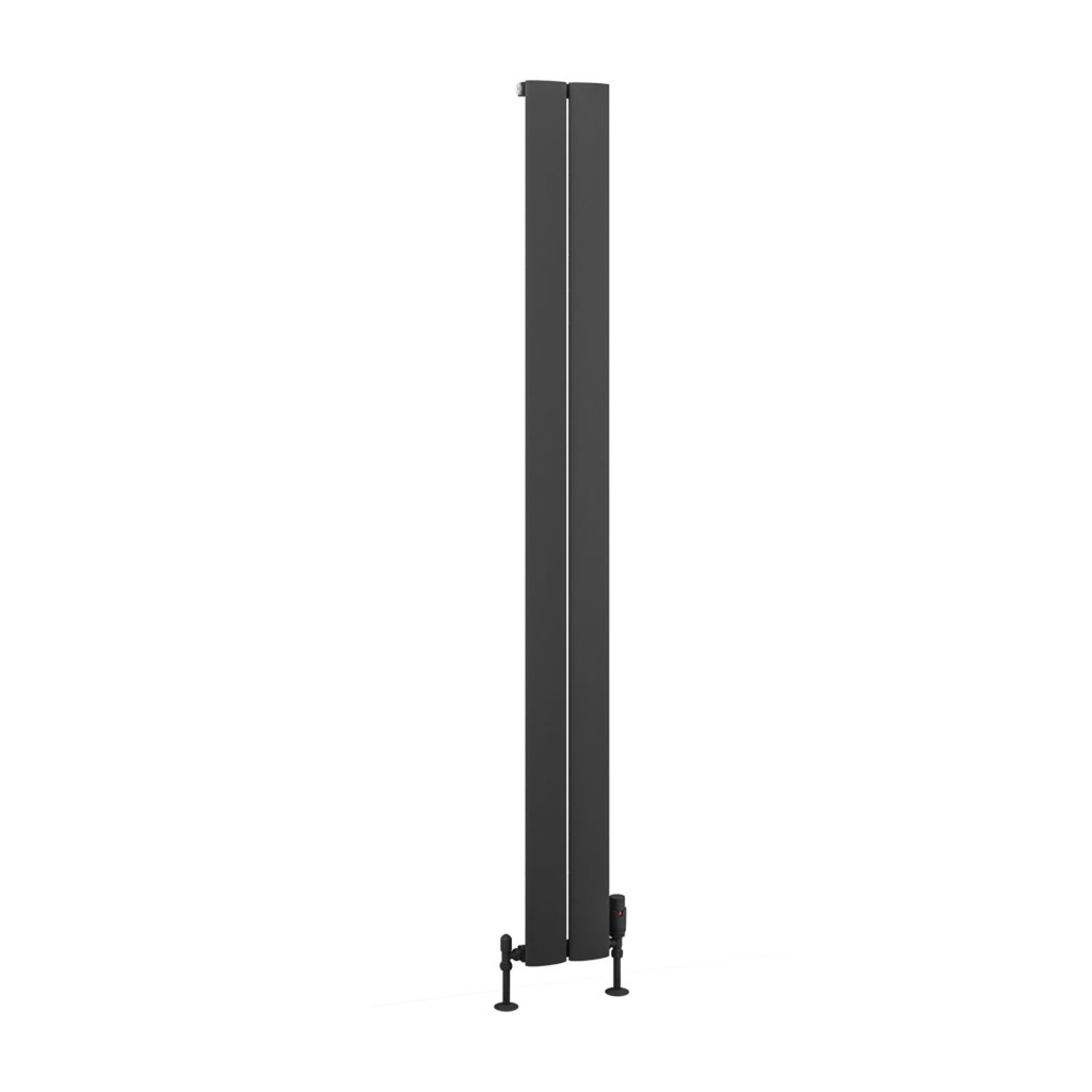 Malmesbury 1800 x 185mm Aluminium Radiator - Matt Anthracite