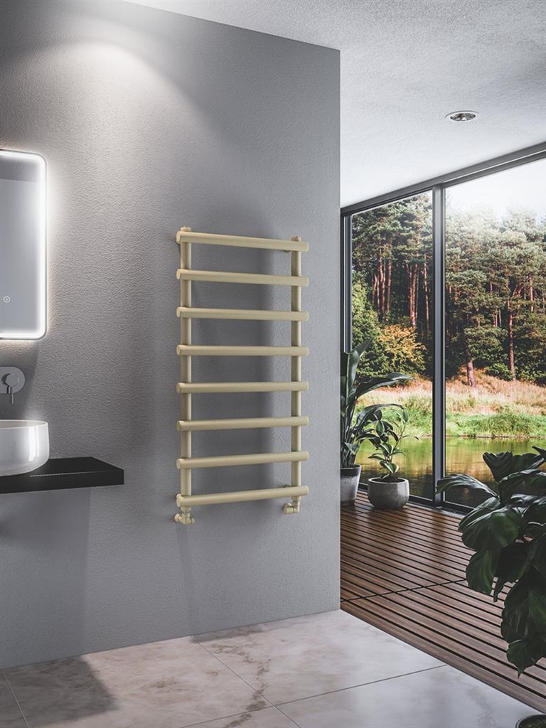 Marlow 1150 x 600mm Towel Rail - Matt Cappuccino