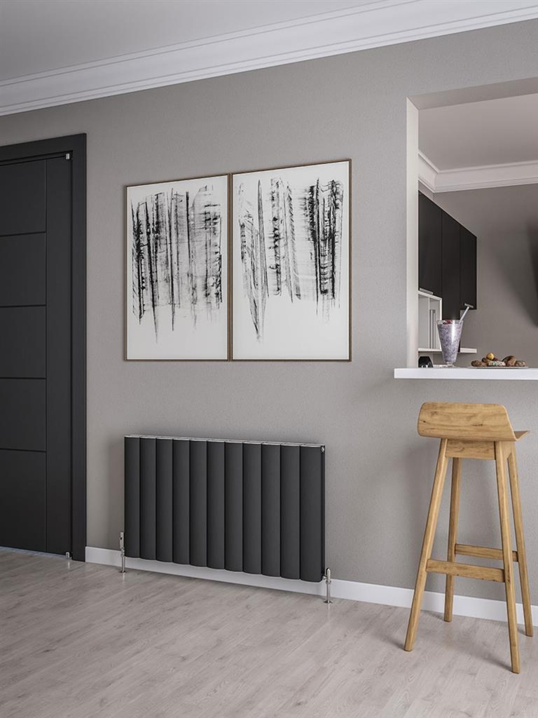 Guardia 600 x 1040mm Aluminium Radiator - Matt Anthracite