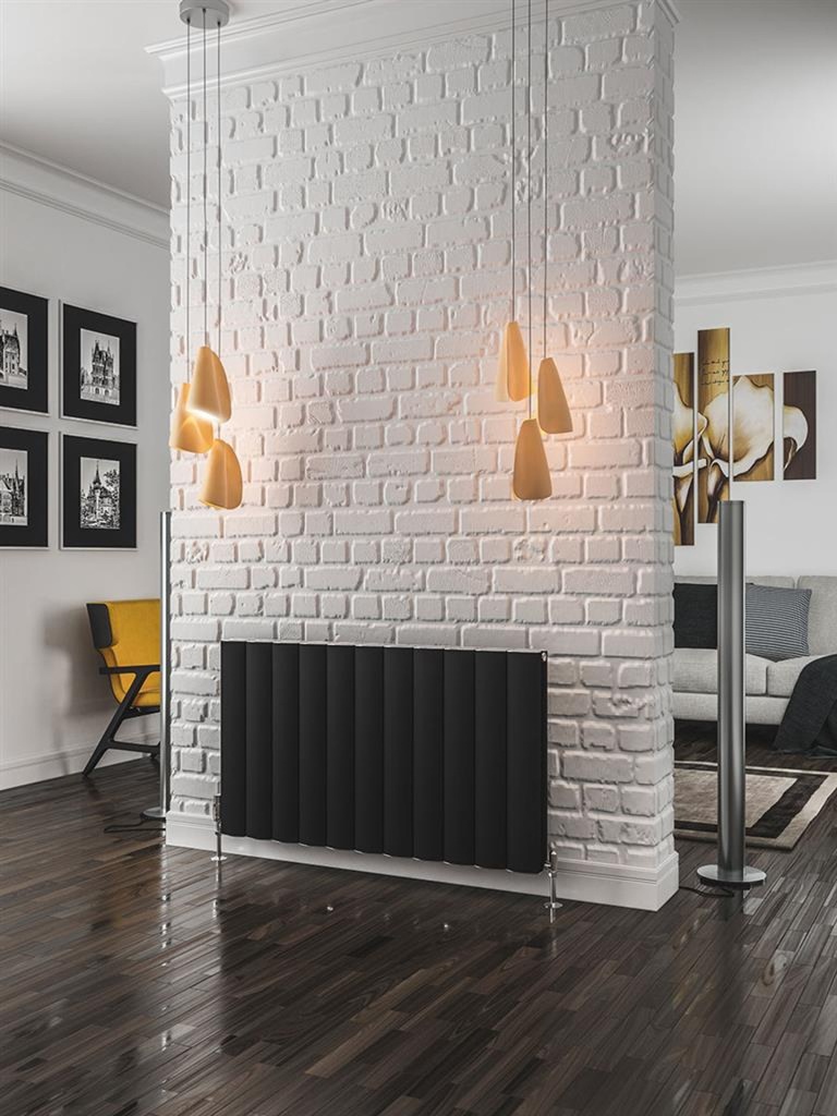 Guardia 600 x 1040mm Aluminium Radiator - Matt Black