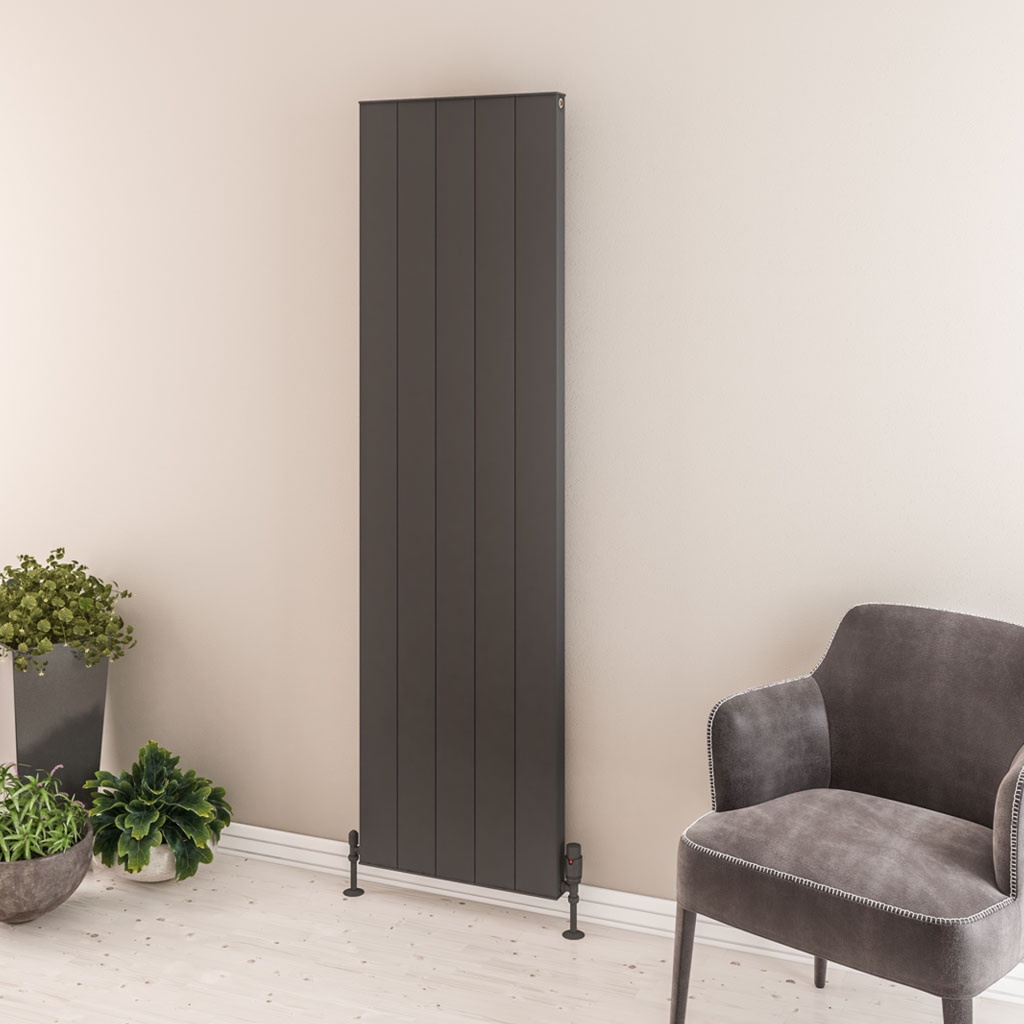 Vesima 1800 x 503mm Aluminium Radiator - Matt Anthracite