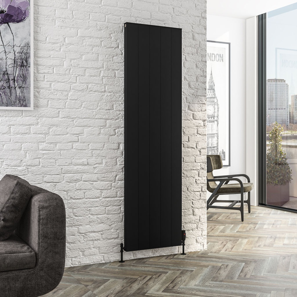 [86.0088] Vesima 1800 x 503mm Aluminium Radiator - Matt Black