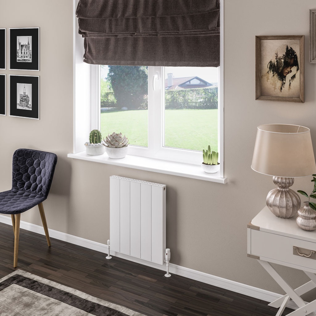 Vesima 600 x 503mm Aluminium Radiator - Matt White