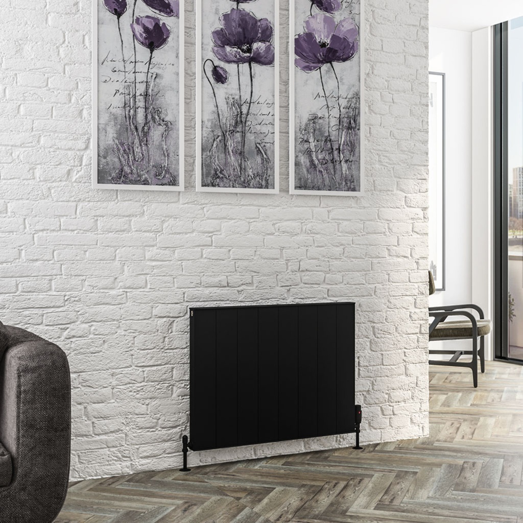 Vesima 600 x 803mm Aluminium Radiator - Matt Black