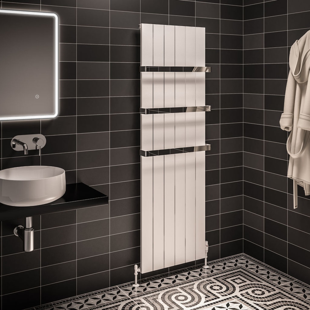 Rosano 1800 x 565mm Aluminium Radiator - Matt White