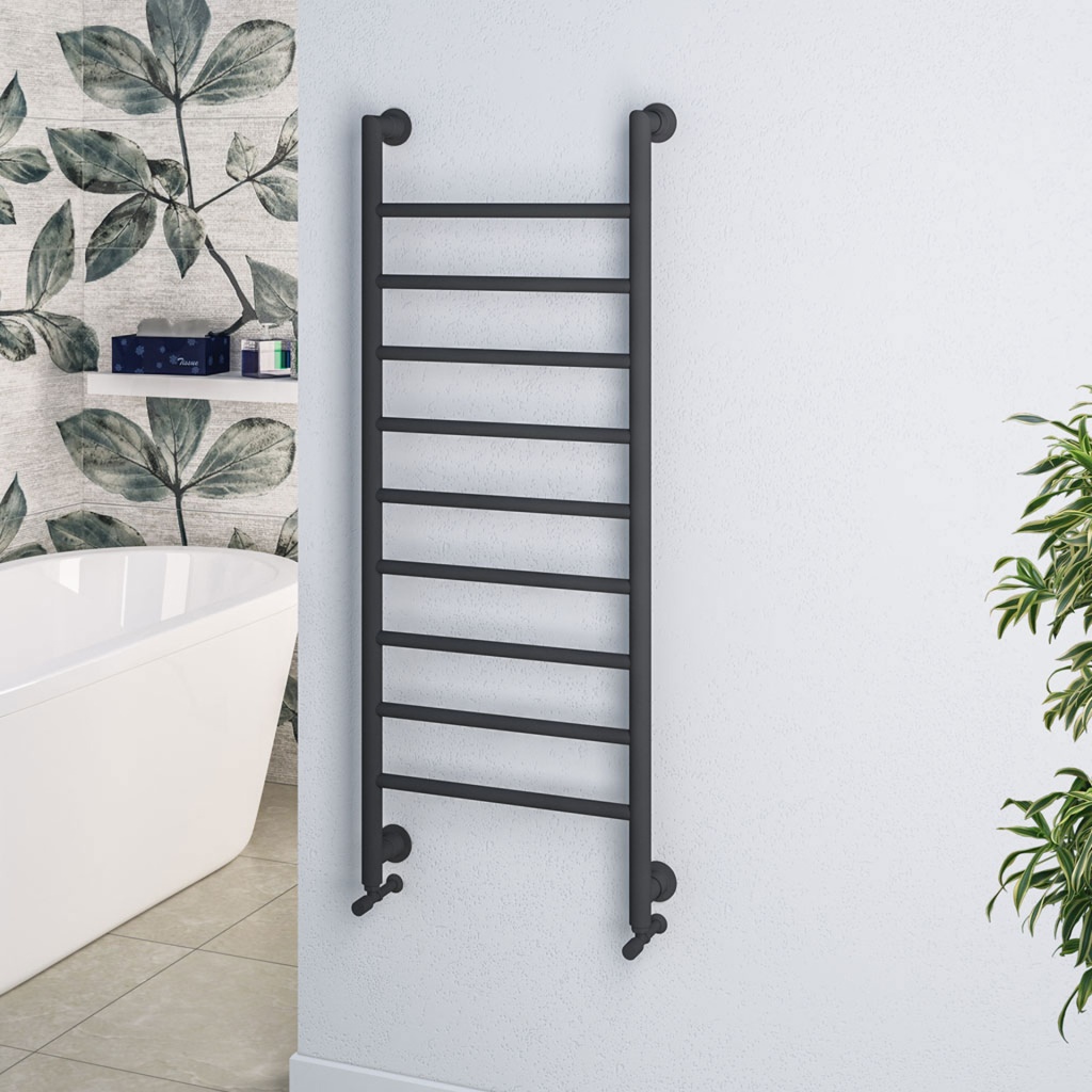 Eshton 800 x 500mm Towel Rail - Matt Anthracite