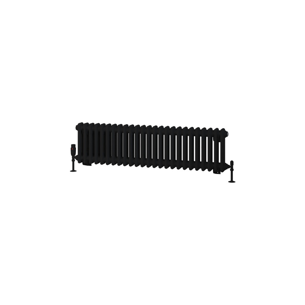 Rivassa 2 Column Radiator 300 x 1148mm - Matt Black