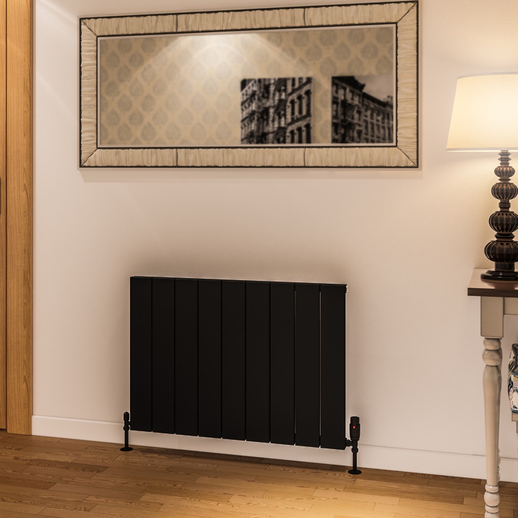[86.0018] Rosano 600 x 850mm Aluminium Radiator - Matt Black
