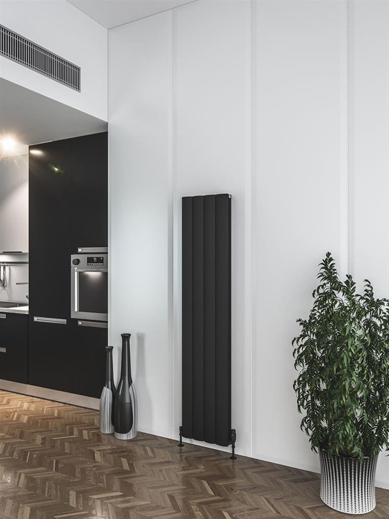 [86.0034] Guardia 1800 x 375mm Aluminium Radiator - Matt Black