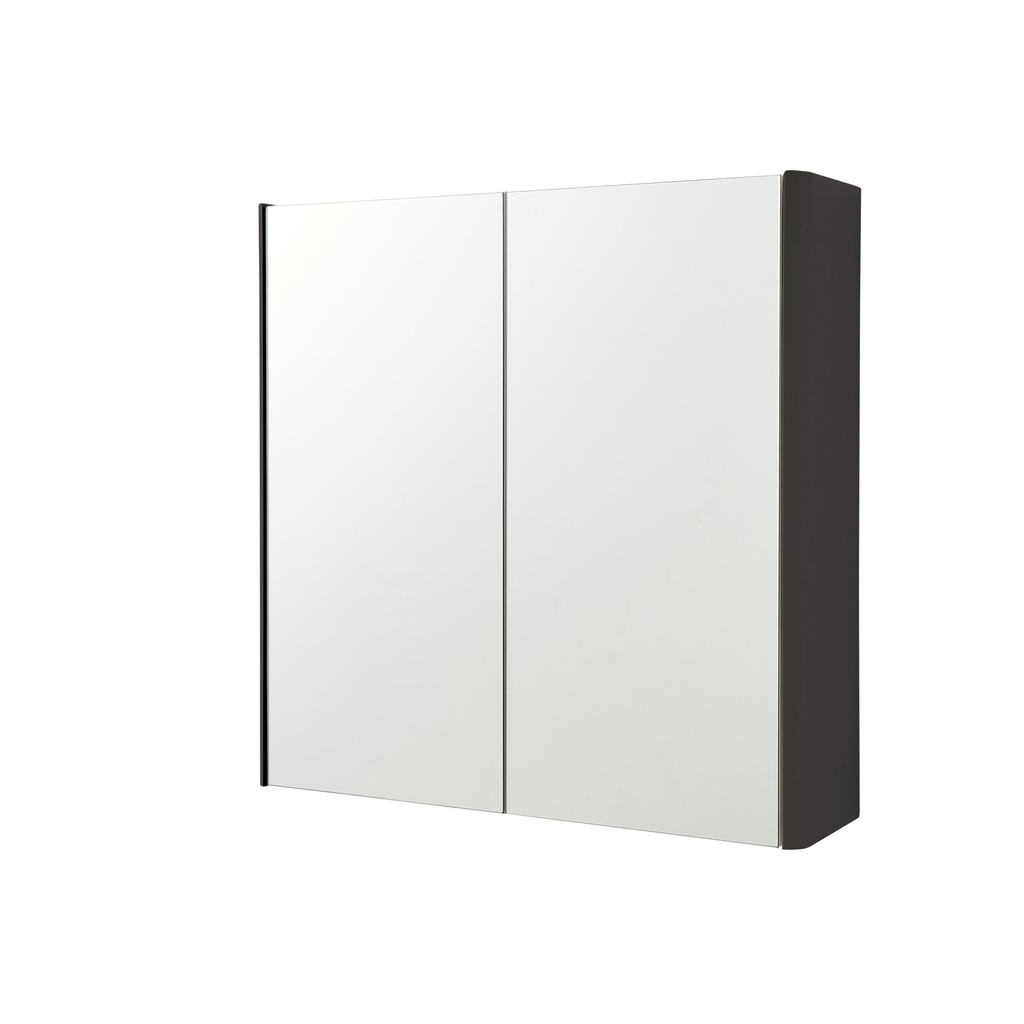 [ARC600MIR-G] Kartell K-VIT Arc 600mm Mirror Cabinet - Matt Graphite