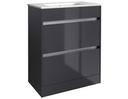 Kartell K-VIT City 600 x 460mm Floor Standing Unit - Storm Grey Gloss
