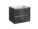 Kartell K-VIT City 800 x 460mm Wall Mounted Unit - Storm Grey Gloss