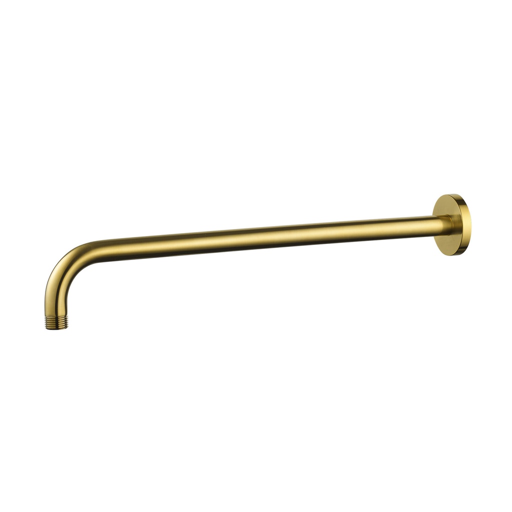400mm Brass Shower Arm  - Brushed Gold
