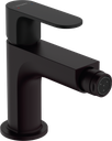 hansgrohe Rebris S Single Lever Bidet Mixer with Pop-Up Waste Set - Matt Black