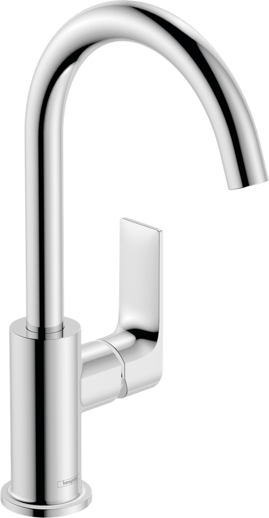 [72576000] hansgrohe Rebris E Single Lever Basin Mixer 210 with Swivel Spout and Pop-Up Waste Set - Chrome
