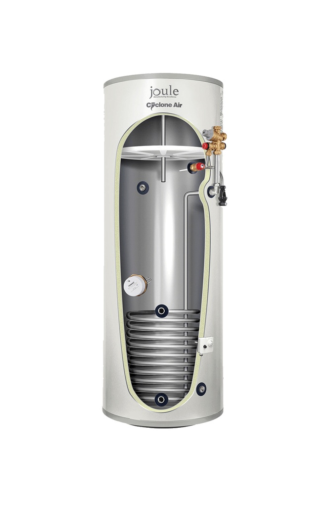 [TCEMVA-0200LFC] Joule Cyclone Air - Stainless Steel Unvented Cylinder with Internal Air Gap - Indirect - 210L