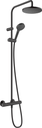 hansgrohe Vernis Blend Showerpipe 200 1Jet with Thermostat - Matt Black