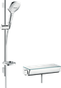 hansgrohe Raindance Select E Shower System for Exposed Installation 120 with Ecostat Select Thermostat and Shower Bar 65cm