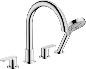 [71456000] hansgrohe Vernis Blend 4-Hole Rim Mounted Bath Mixer - Chrome