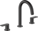 hansgrohe Vernis Shape 3-Hole Basin Mixer with Pop-Up Waste Set - Matt Black