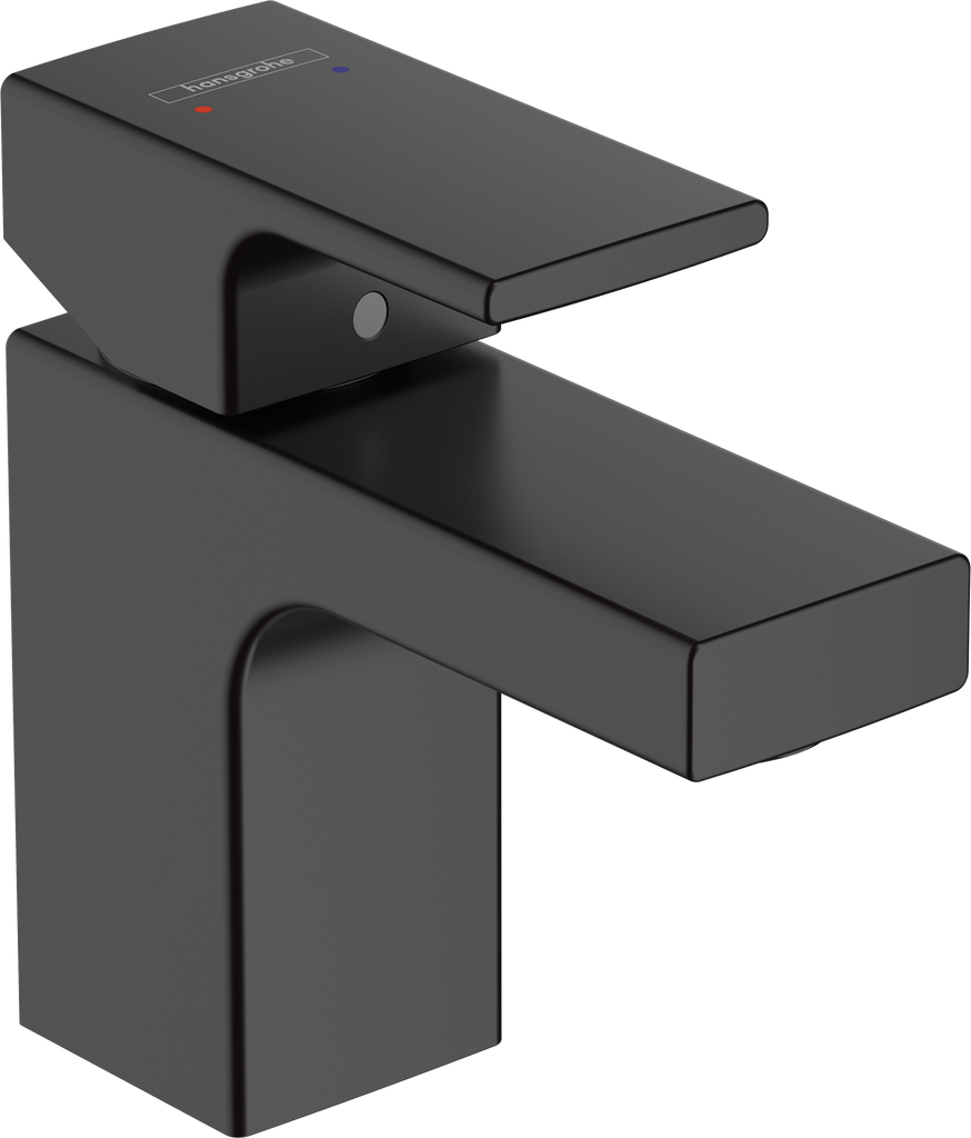 hansgrohe Vernis Shape Single Lever Basin Mixer 70 Without Waste Set - Matt Black