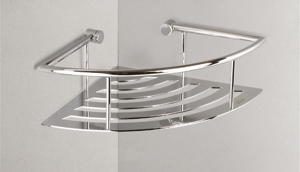 [862C] Corner Shower Shelf - Chrome