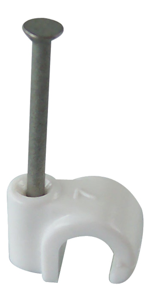 [C204] CABLE CLIP 6.0mm Round White (1000)