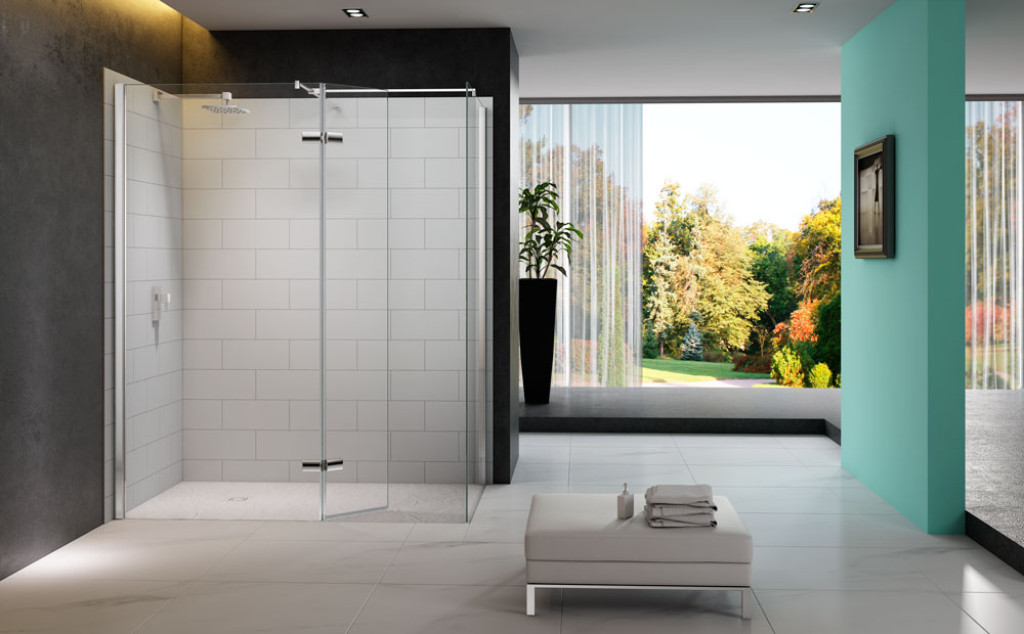 [M8SWS300H] 8 Series Walk In with Hinged Swivel Panel 1500 x 800