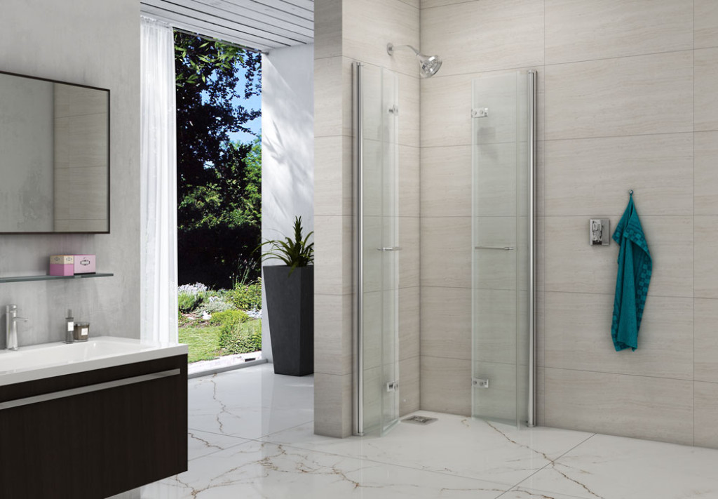 8 Series Double Folding Showerwall 760mm