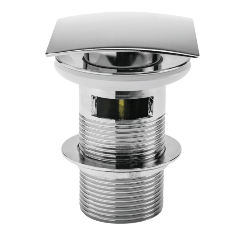 Kartell K-VIT Square Push Button Basin Waste CP (Slotted)