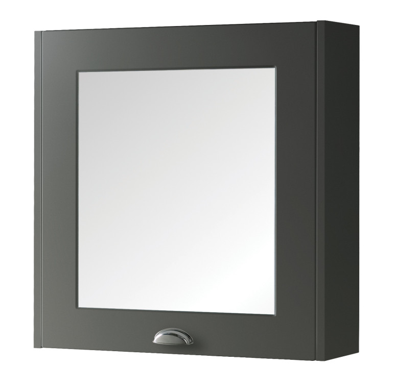 [FUR524AS] Kartell K-VIT Astley 600mm Mirror Cabinet - Matt Grey
