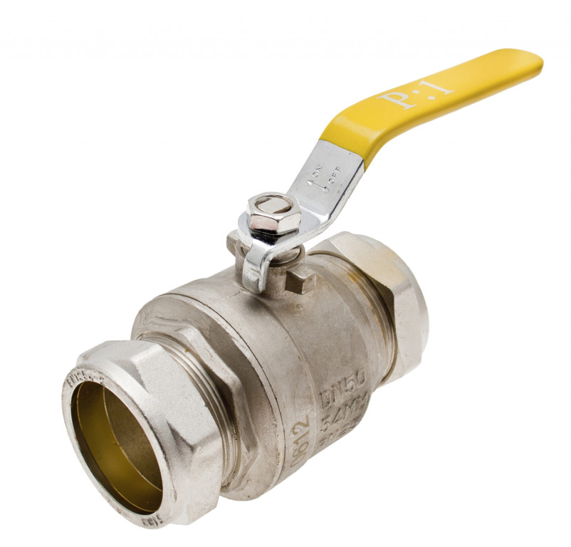 [BWLV42Y] GAS FULLBORE LEVER VALVE 42MM X 42MM  YELLOW