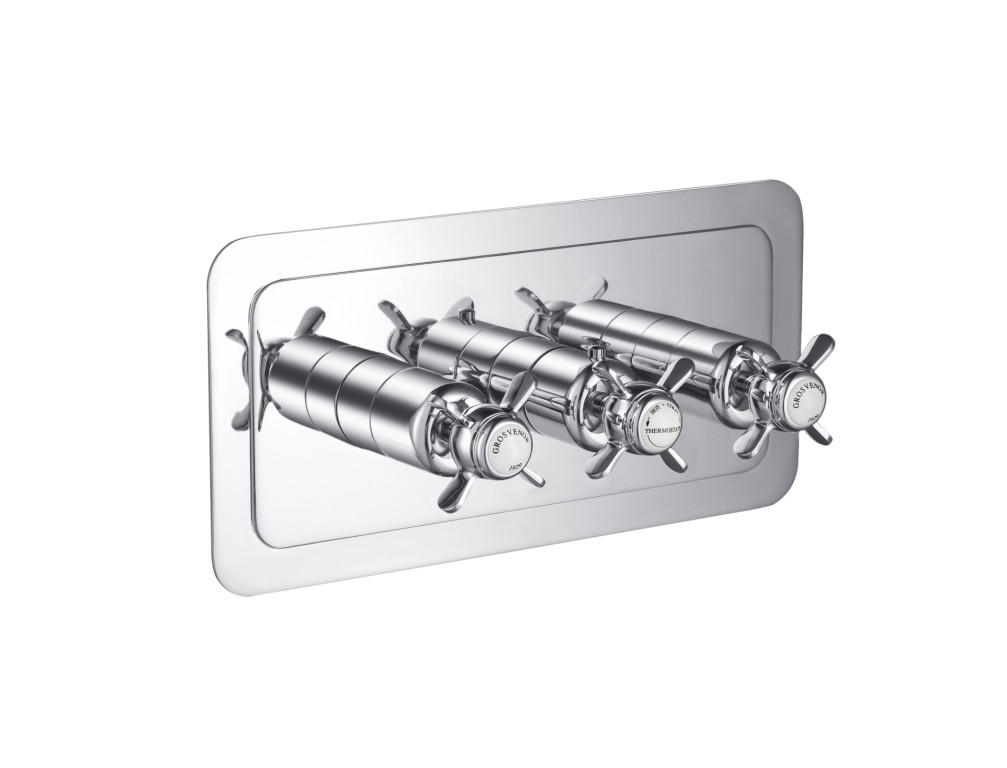 JTP GROV TH CONCEALED 2 OUTLET SH VALVE HORIZ