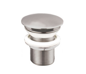 JTP INOX BASIN WASTE, CLICK-CLACK, UNSLOTTED