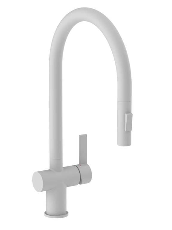 [JTPMW127] JTP VOS MATT WHITE SL PULL OUT SINK MIXER