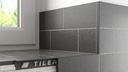 Tileasy 10mm Textured Square Edge Metal Trim - Anthracite - (Pack of 5)