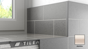 Tileasy 8mm Premium Plastic Square Edge Tile Trim - Gloss Grey - (pack of 10)