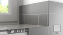 Tileasy 10mm Premium Plastic Square Edge Tile Trim - Matt Slate - (pack of 10)