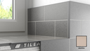 Tileasy 12mm Premium Plastic Square Edge Tile Trim - Matt Grey - (pack of 10)