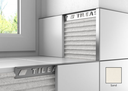 Tileasy 10mm Square Edge Metal Trim - Sand Textured - (Pack of 5)